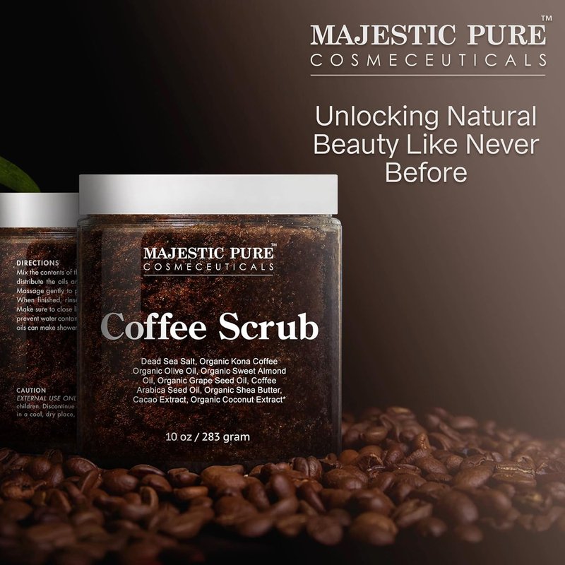 Arabica Coffee Scrub - Natural Exfoliating Body Scrub for Stretch Marks, Acne, Eczema & More | 10 Ounces