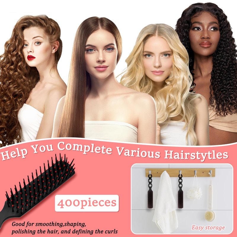 HOFASON 100 Pcs Bulk Hair Brushes for Homeless Supplies Women, Individually Wrapped Disposable Travel Brushes Nylon Bristles for Hotel Nursing Charity Church Operation Bulk Christmas Child Item Gifts