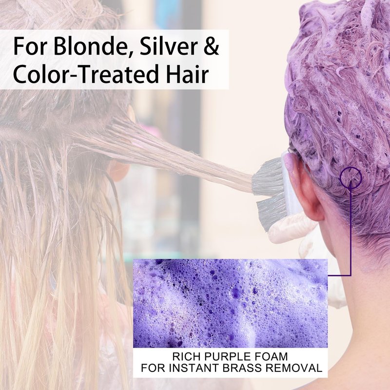 SAPHUS Sulfate Free Brass Toning Purple Shampoo Bar for Blonde, Bleached, Silver, or Brown Highlighted Hair, Travel Friendly, with Tin Container +Sponge