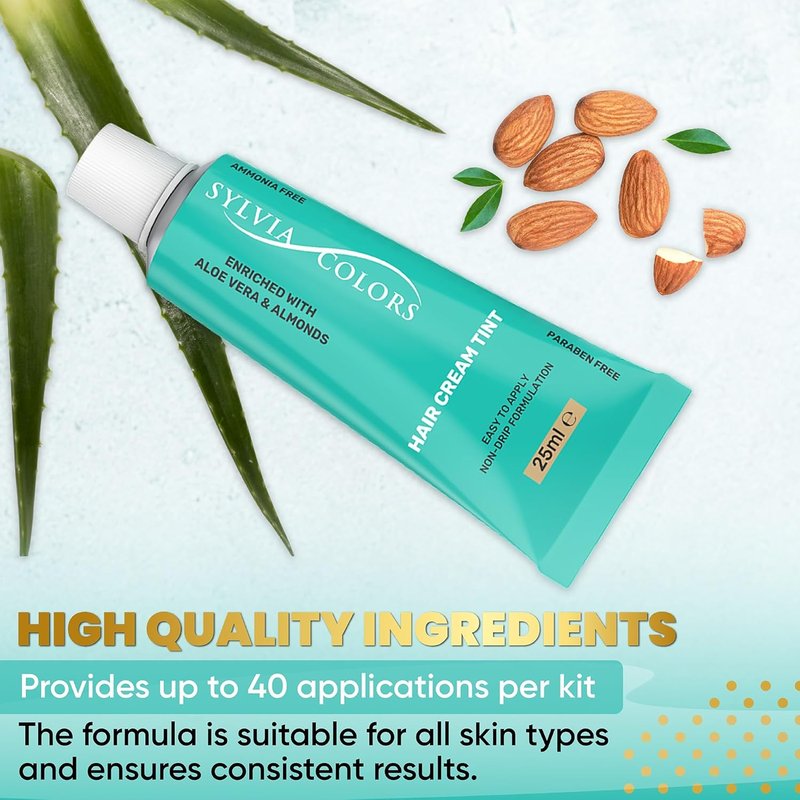 Dark Brown Hair Tint Kit - Professional Root Touch-Up Color, Waterproof Formula | 25ml, Lasts 4-6 Weeks, 40 Applications