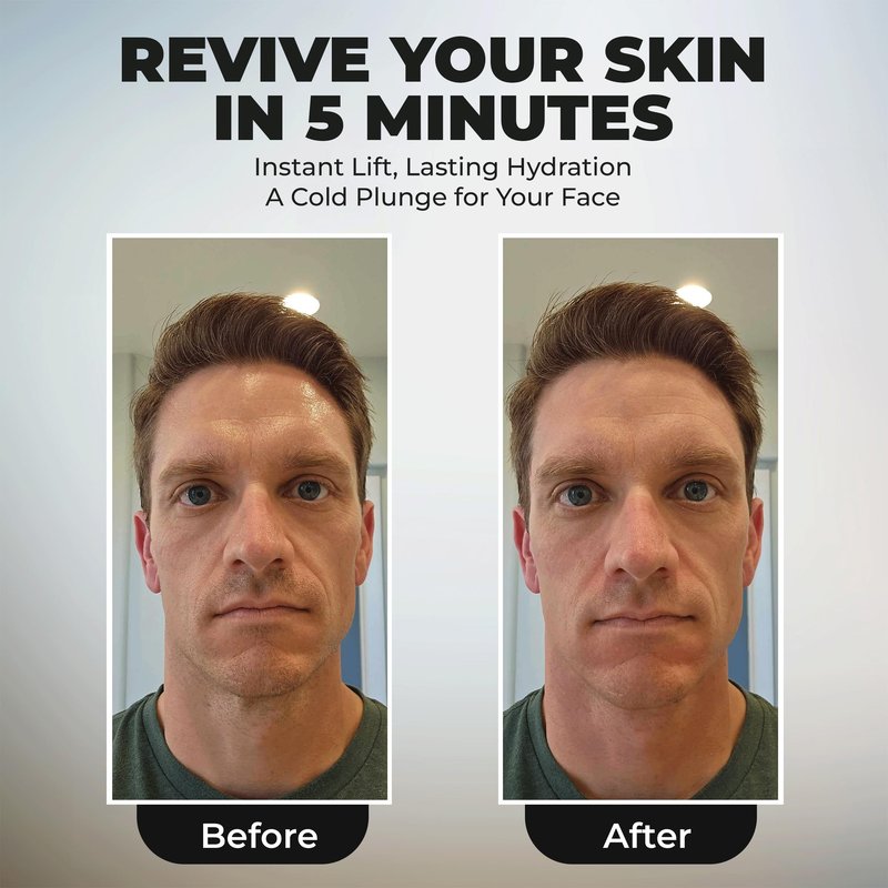 MOTTO Men's Face Moisturizer: "A Cold Plunge For Your Face". ICE COLD Hydrating Cream, Lightweight & Non-Greasy for Daily Use. Soothes & Cools Instantly.