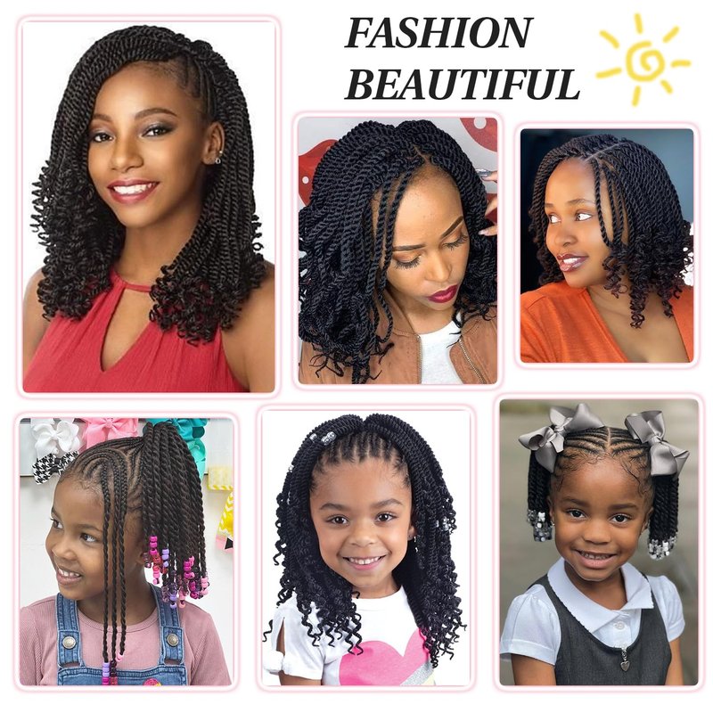 VIOLET Senegalese Twist Crochet Hair For Black Women 24 Inch Pretwisted Long Crochet Hair Pre Looped 30 Strands A Pack Crochet Braids For Black Women 9 Packs Small Crochet Twist Hair (24 Inch,1B)