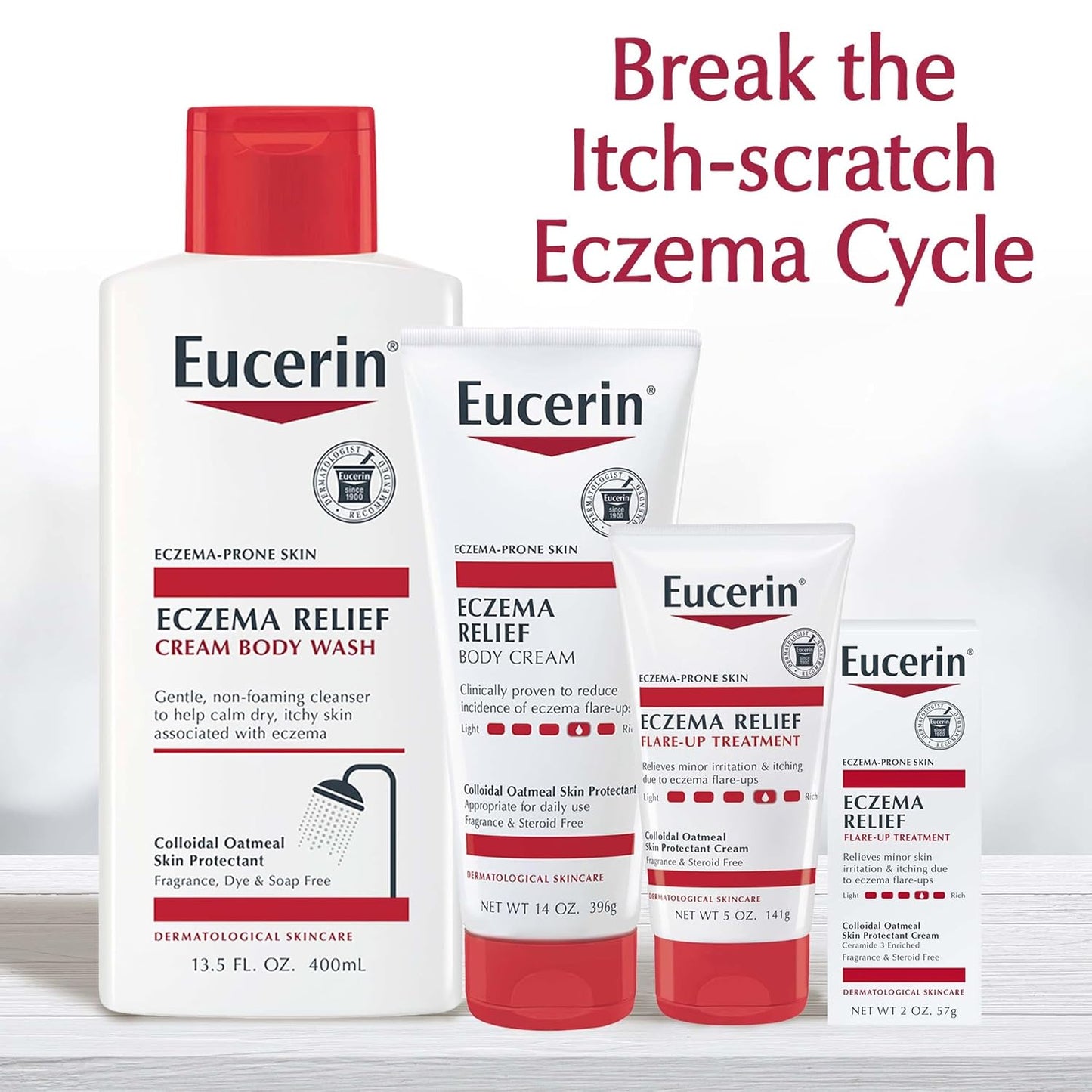 Eucerin Eczema Relief Body Cream - Colloidal Oatmeal, Steroid-Free | 14 Oz Tube