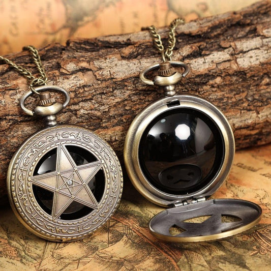 TOWDREU Scrying Mirror Natural Black Obsidian Mirror for Witchcraft Supplies, Witch Gifts, Divination, Pentagram Altar