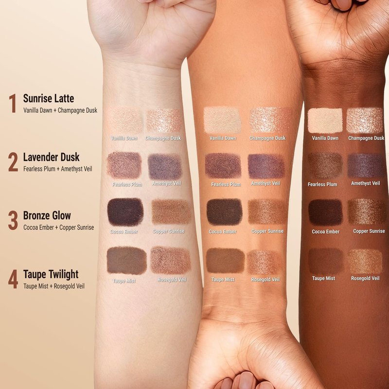 exmiloo Eyeshadow Stick - 2-in-1 Dual-Ended Cream Eye Shadow Stick - Matte &Shimmer Shades, Waterproof Long Lasting Eyeshadow for Everyday Eye Makeup, Crease-Proof, Vegan & Cruelty-Free