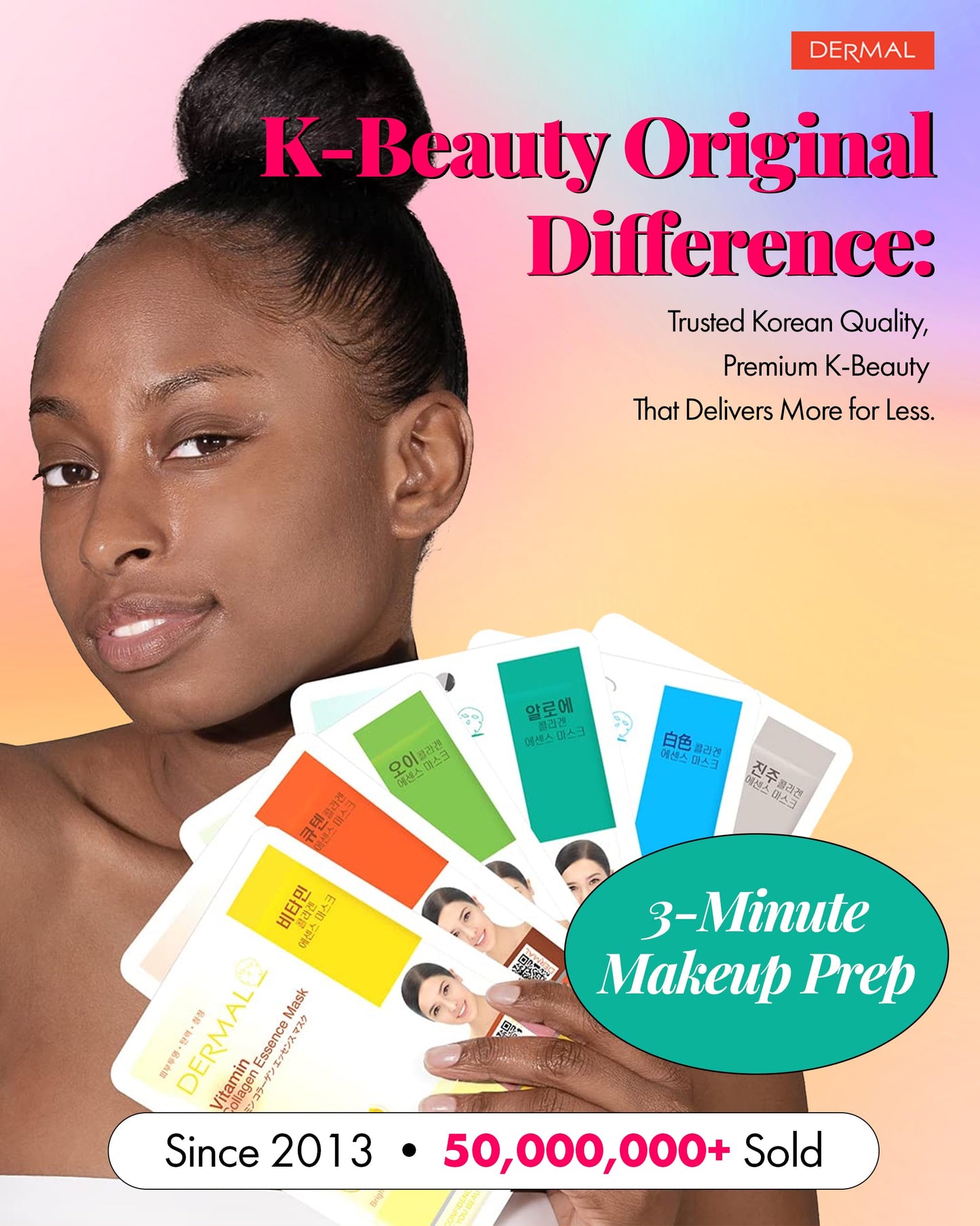 DERMAL 78 Collagen Korean Essence Sheet Mask, 39-Formula Variety, 2 Each