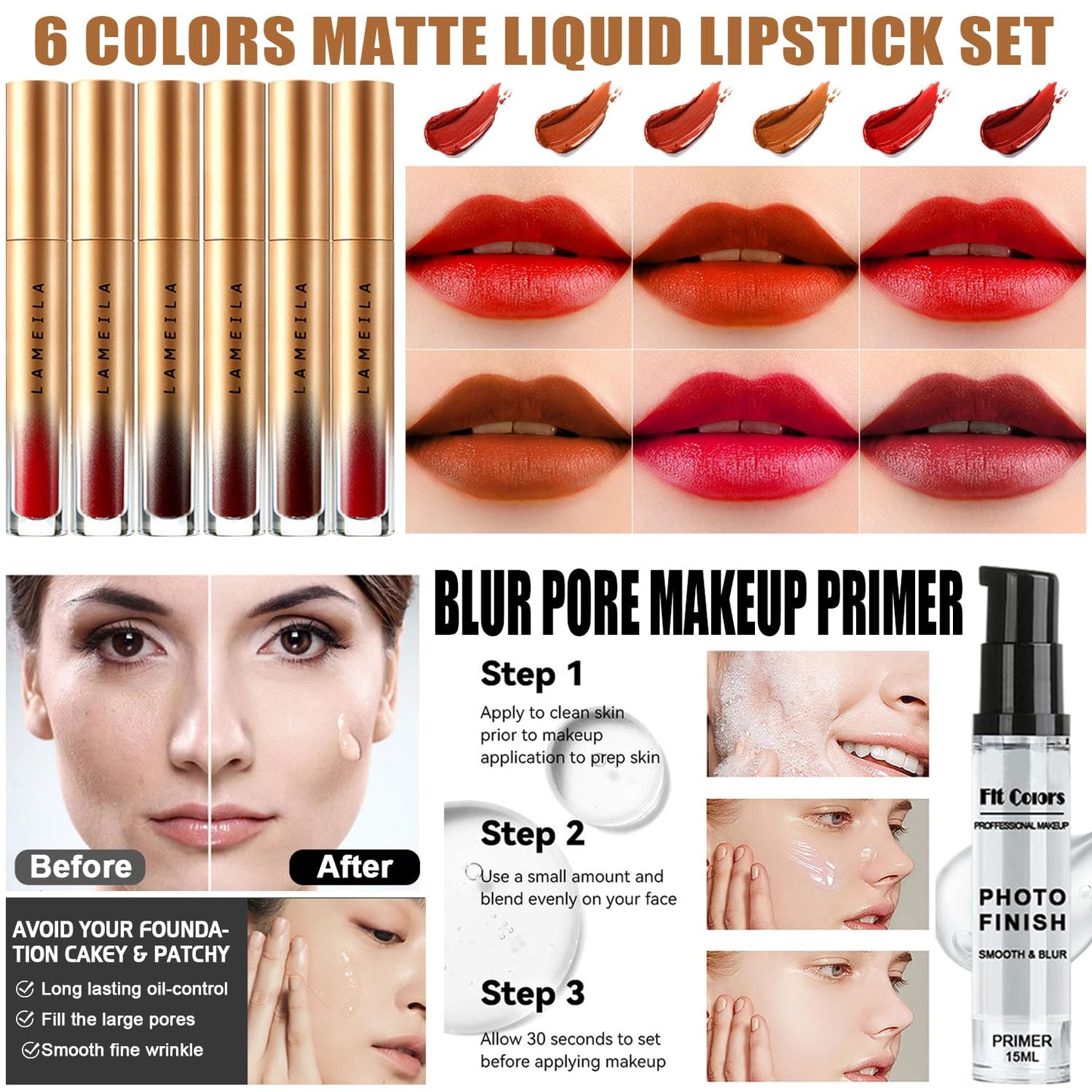All-in-One Makeup Kit for Women - Complete Travel Gift Set with Eyeshadow, Foundation, Lipstick & More | Perfect for Teens & Girls