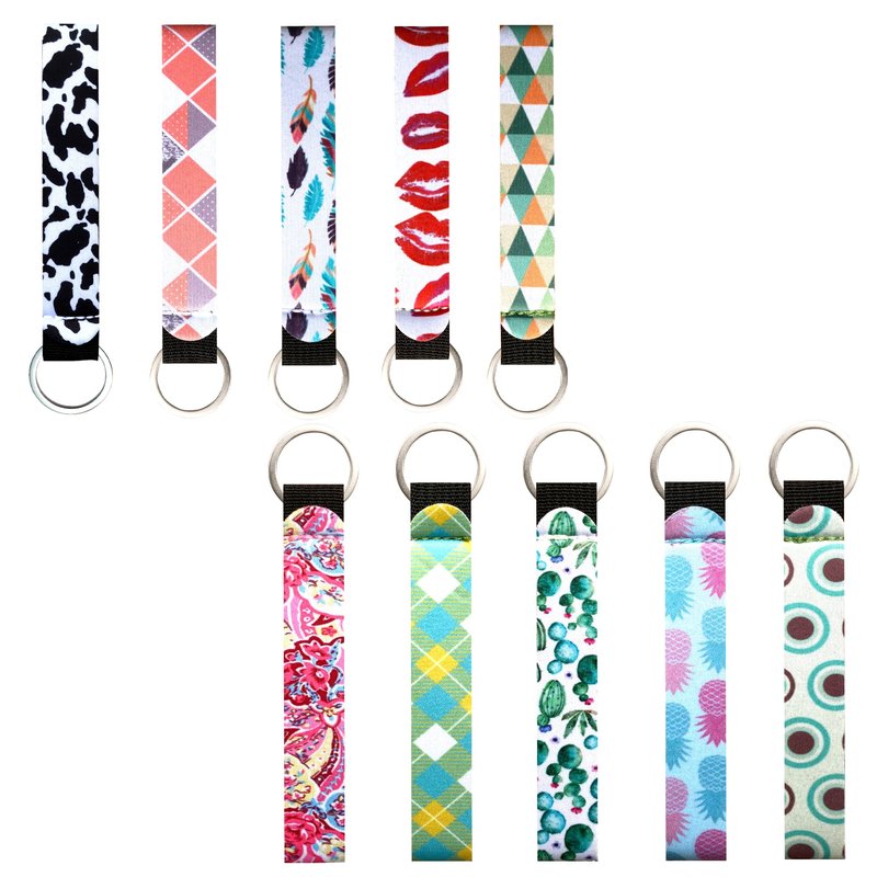 PUEZOKLY 40pcs Travel Bottles Keychain Set with Wristlet Chapstick Holders keychain Hand Sanitizer Holder Key chain with Empty Bottles