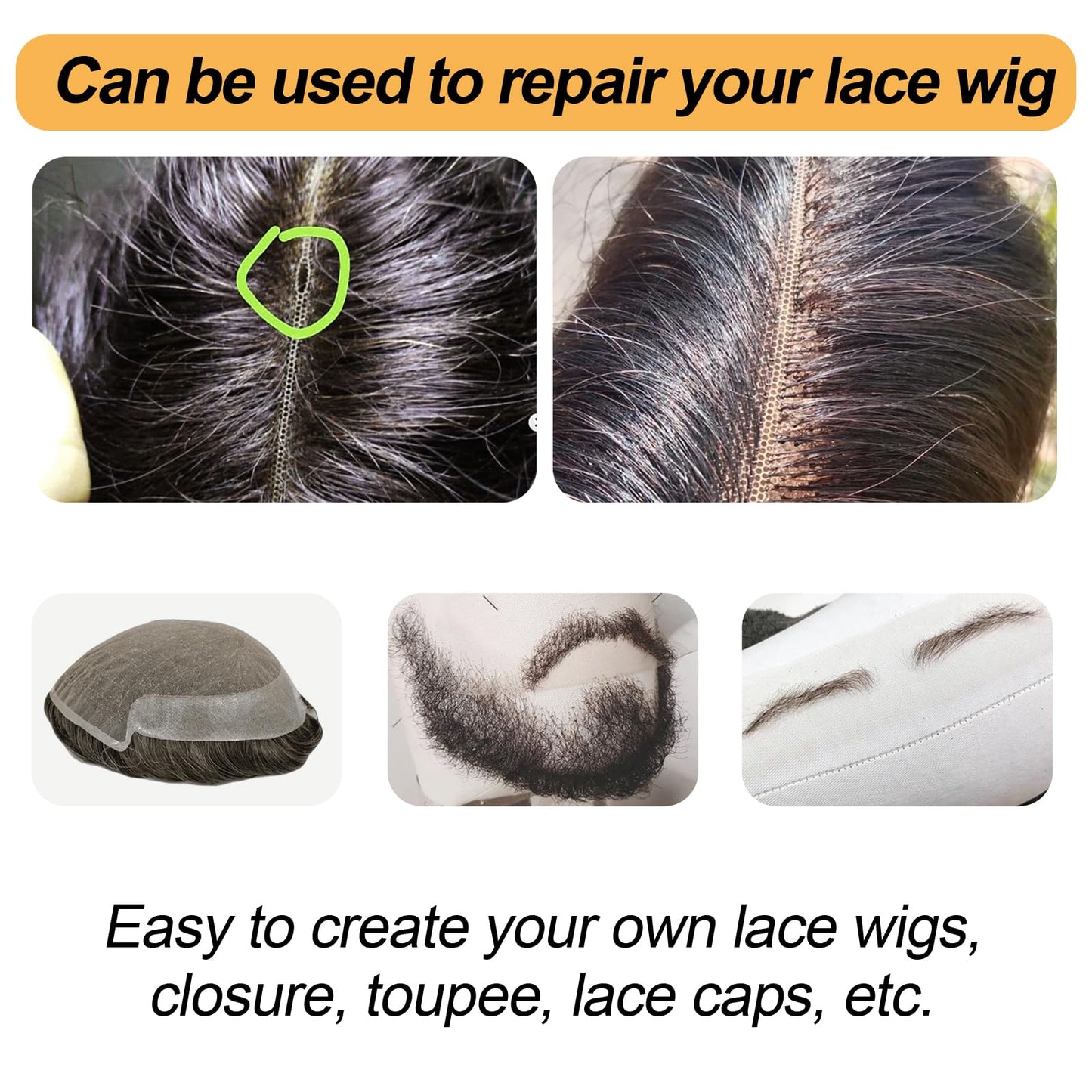 BEEOS 7x7 Skinlike Real HD Lace for Wig Making 1 Pieces, 0.1mm Ultra-thin Swiss Lace Net Base for Making Closure, Wigs Accessories for Repairing Wig Cap