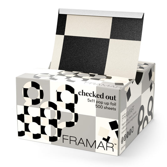 FRAMAR Checked Out Hair Foil – Hair Foils For Highlighting, Pop Up Foil For Hair Highlighting, Salon Foils For Hair Highlighting Kit, Long Hair Foils For Bleach, Salon Foils For Hair Stylist – 500