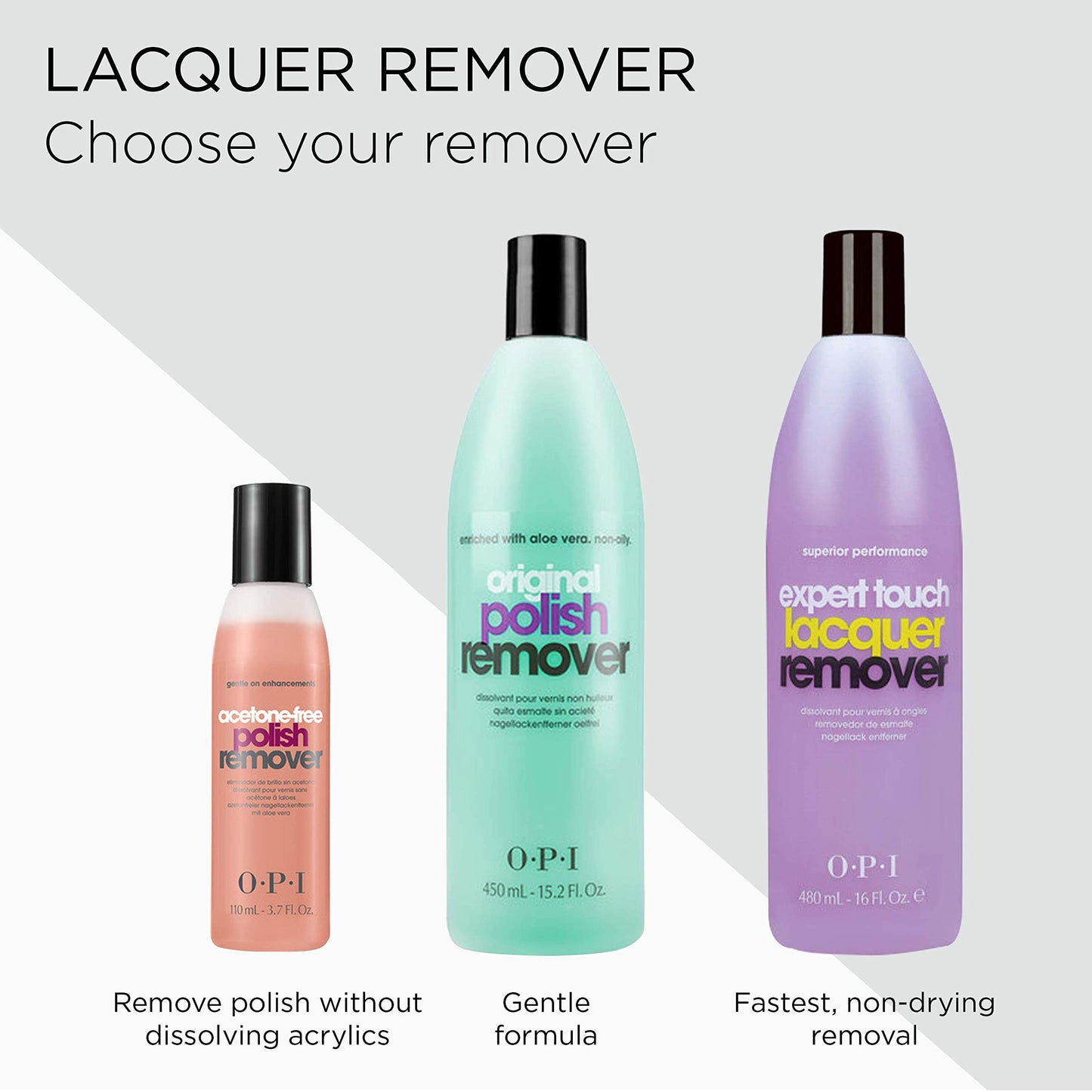 OPI Nail Lacquer Remover, Acetone-Free, 15.2 fl oz