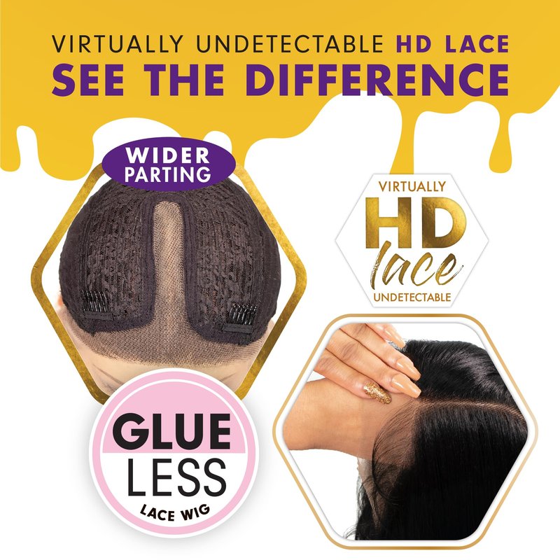 Sensationnel Butta Lace Wigs - Unit 8 Extra Wide 5 Inch Deep Parting Synthetic Preplucked Hairline Glueless Lacefront (2 DARKBROWN)