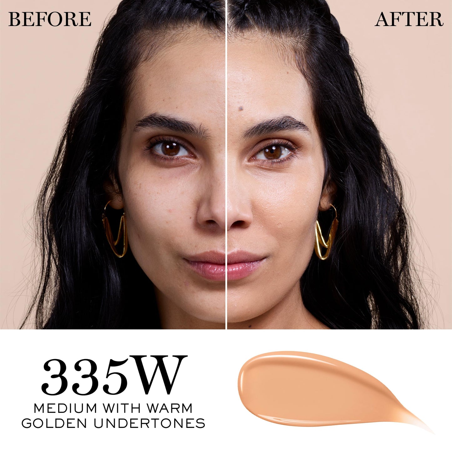 Lancôme Teint Idole Ultra Wear Care & Glow Longwear Foundation with SPF 27, Hydrating Medium Buildable Coverage & Glow Finish - 335W