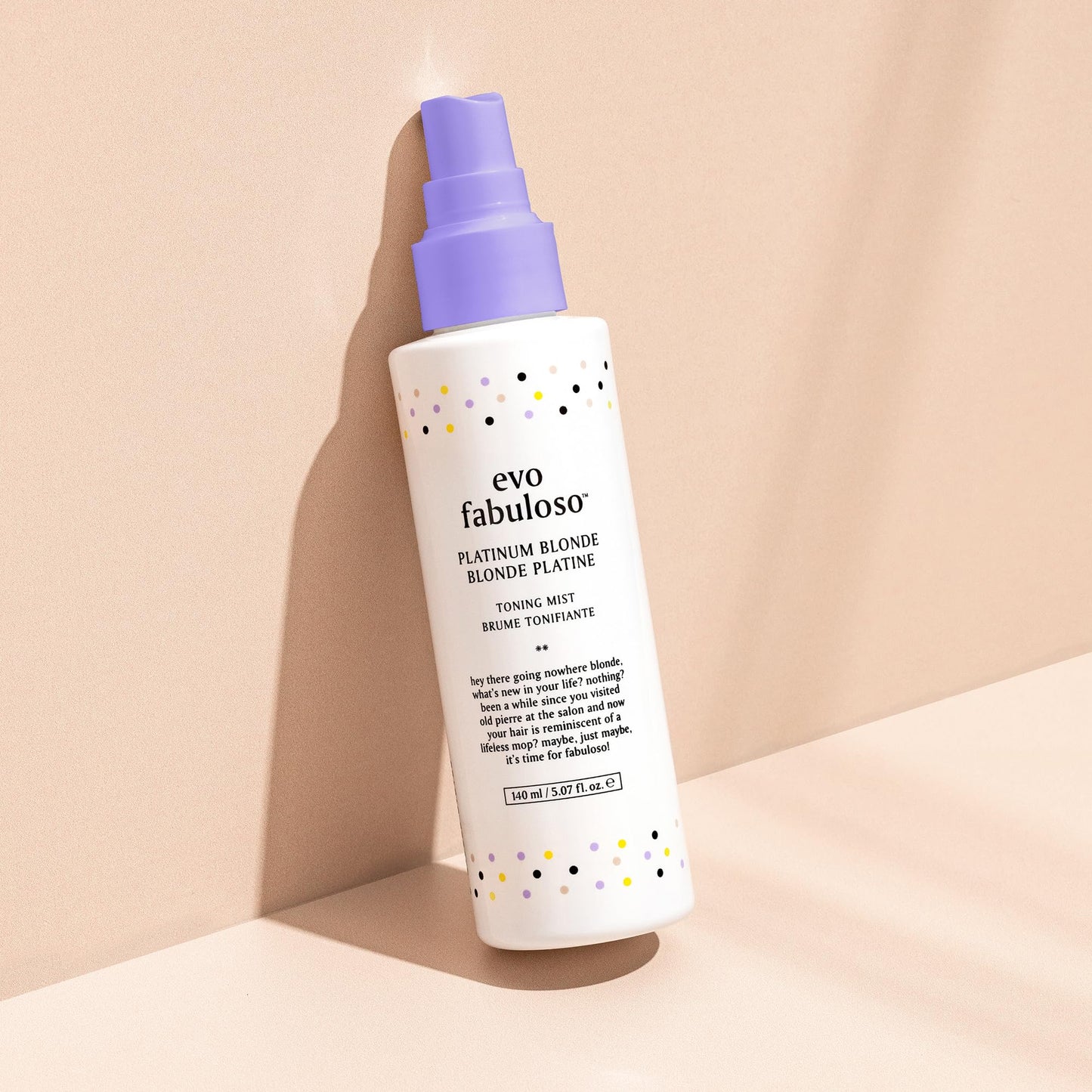 EVO Fabuloso Platinum Toning Mist - Leave-In Heat Protection Hair Toner for Blonde & Grey Hair - Tones, Protects & Detangles - 4.7 fl oz