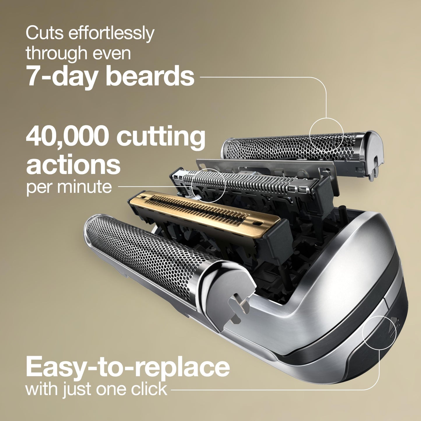 Braun Series 9 92S Electric Shaver Head Replacement Cassette, Compatible with All Series 9 Electric Razors 9290cc, 9291cc, 9370cc, 9293s, 9385cc, 9390cc, 9330s, 9296cc