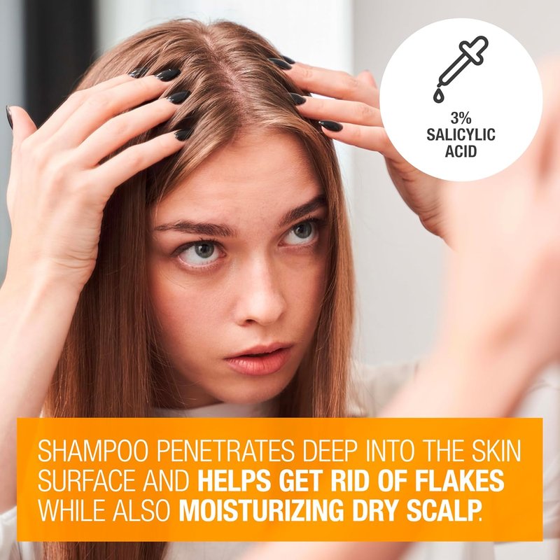 Neutrogena Scalp Therapy Anti-Dandruff Shampoo - 3% Salicylic Acid, Fragrance-Free, 12 fl. oz