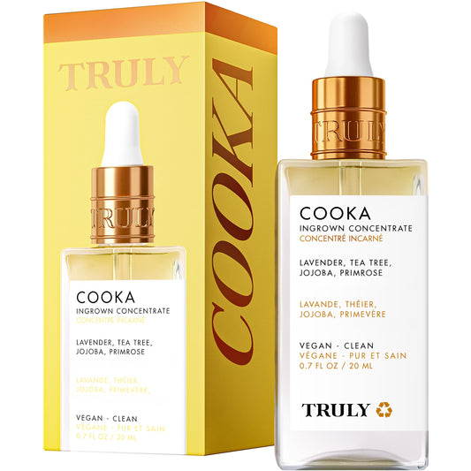 Truly Beauty Cooka Concentrate | Ingrown Hair & Redness Relief Serum | Hydrating Jojoba, Lavender & Tea Tree Oil | Helps Soothes Sensitive Skin