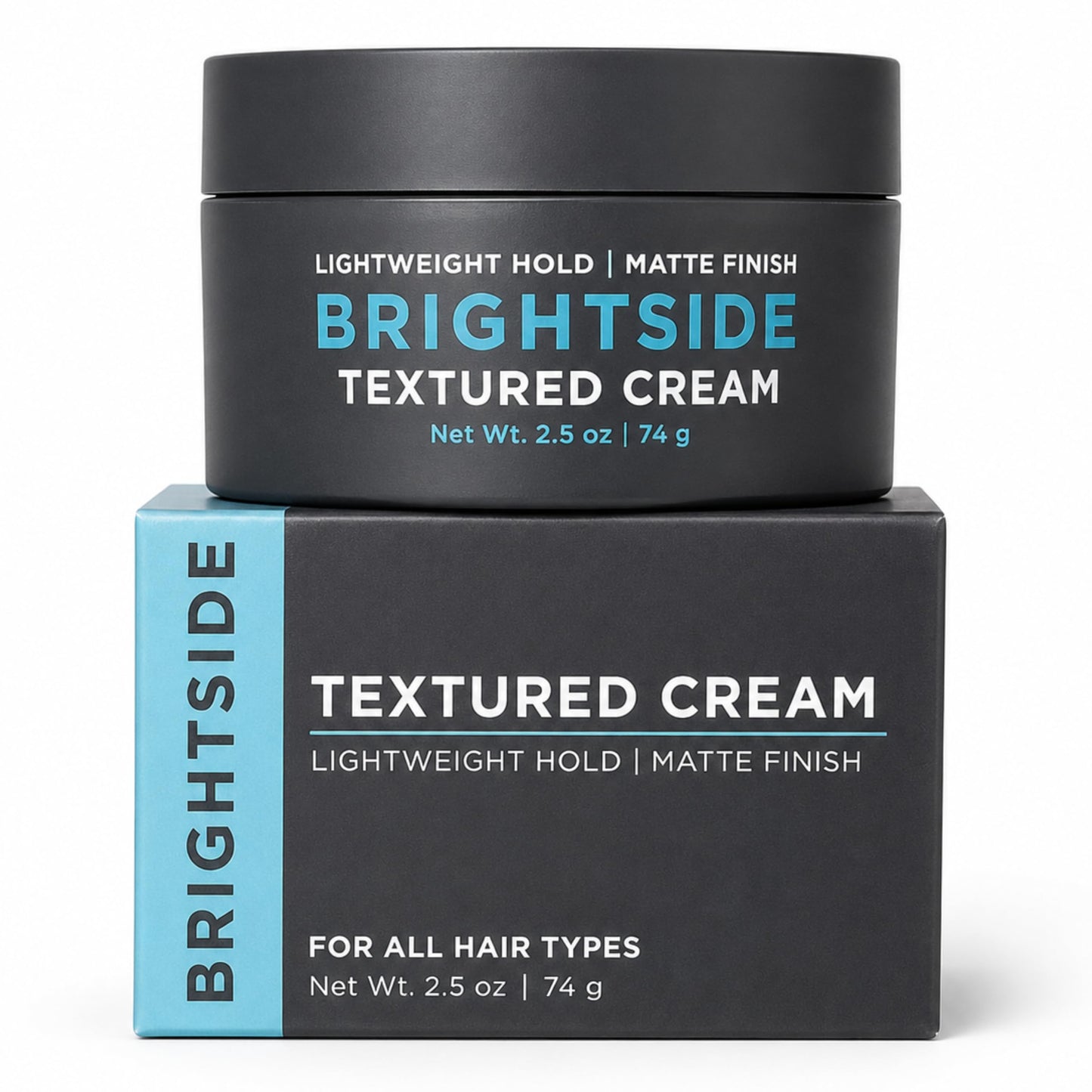Brightside Textured Cream | Lightweight Hold Matte Finish | Water Based Clay Blend | for All Hair Types | Styling Product