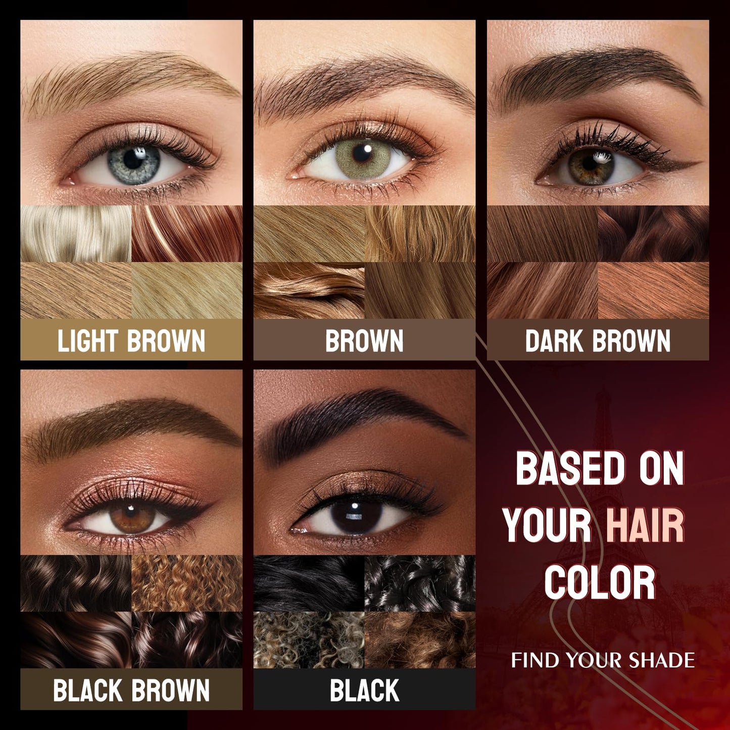 YeMoMo Double-Headed Eyebrow Pen, Ultra-Precise Dual Brush Tip, Long-Lasting Hair-Like Strokes, Available in 5 Natural Shades (1#Lgiht Brown)