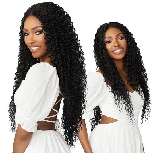 Sensationnel Dashly Wig - Unit 33 Non Lace Cap Ready to Wear Ear to Ear Lacepart Synthetic (1B OFFBLACK)