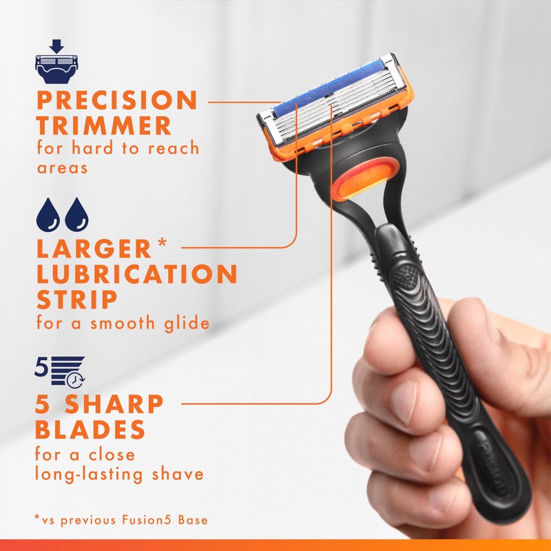 Gillette Fusion5 Men's Razor Blades, 12 Blade Refills