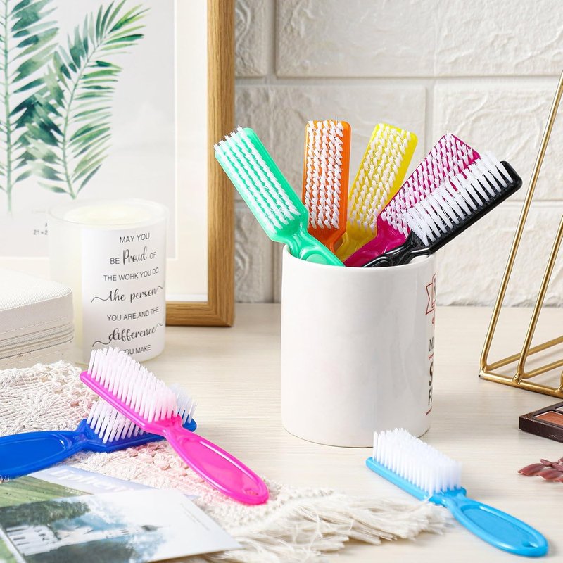 Mifoci 120 Pcs Nail Brush Set - Soft & Stiff Bristles for Manicure & Pedicure | Cute Colors