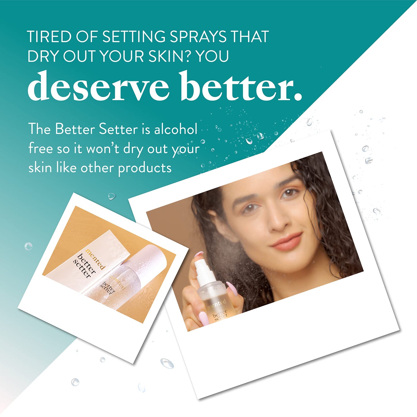 Mented Cosmetics Better Setter Setting Spray, Alcohol Free Makeup Setting Spray Finishing Spray for Makeup with Vitamin C + Coconut Water, Hydrating Facial Spray, Vegan, Cruelty Free, Fragrance Free