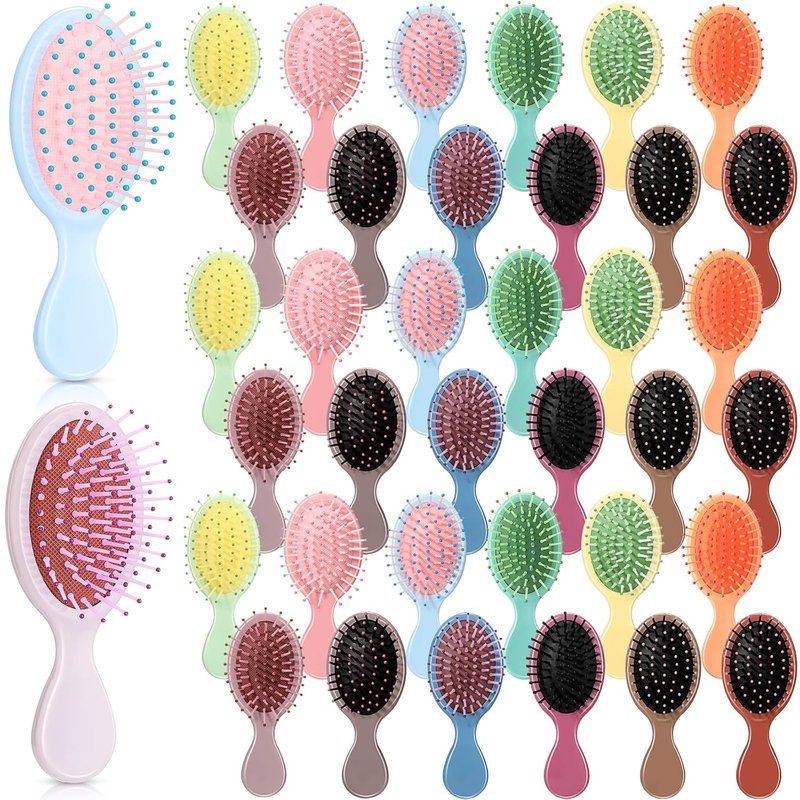 Mini Detangling Hairbrush Set - Soft Bristle Travel Combs for Toddlers & Women | 36 Packs