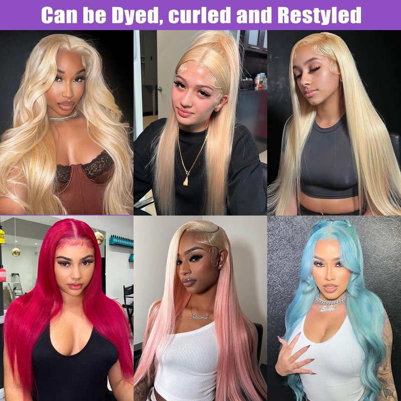 613 Bundles Human Hair 16 Inch Straight Blonde Bundles Human Hair 100% Unprocessed 12A Grade Brazilian Virgin Raw Hair Quick Weave 1 Bundles Hair Extensions for Women