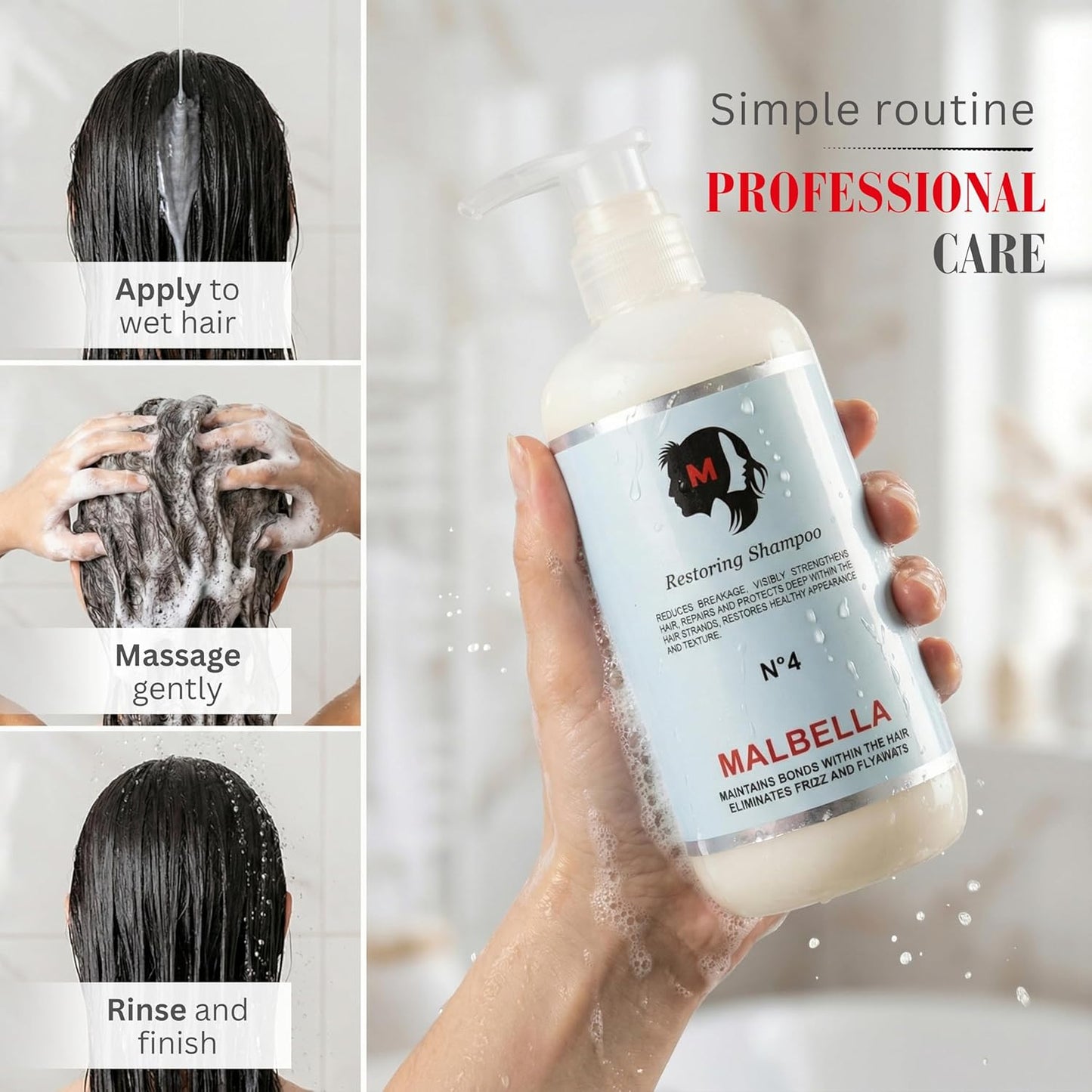 Hydrolyzed Wheat Protein Shampoo - Nourishing Coconut & Argan Oil Formula | Sulfate-Free, Softening Everyday Use