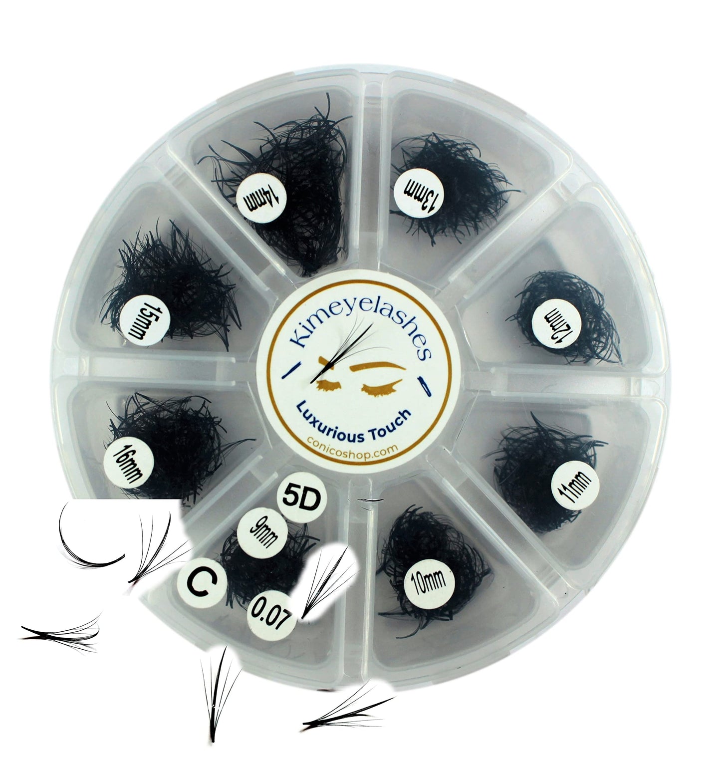 1000 Premade volume fans Mixed lengths 9-16mm loose Fans C, D Curl. Handmade eyelash extensions supplies Russian volume lash Wispy promade fan 4D 5D 6D 7D 8D 9D 10D (5D Wispy 0.07 - Curl C)