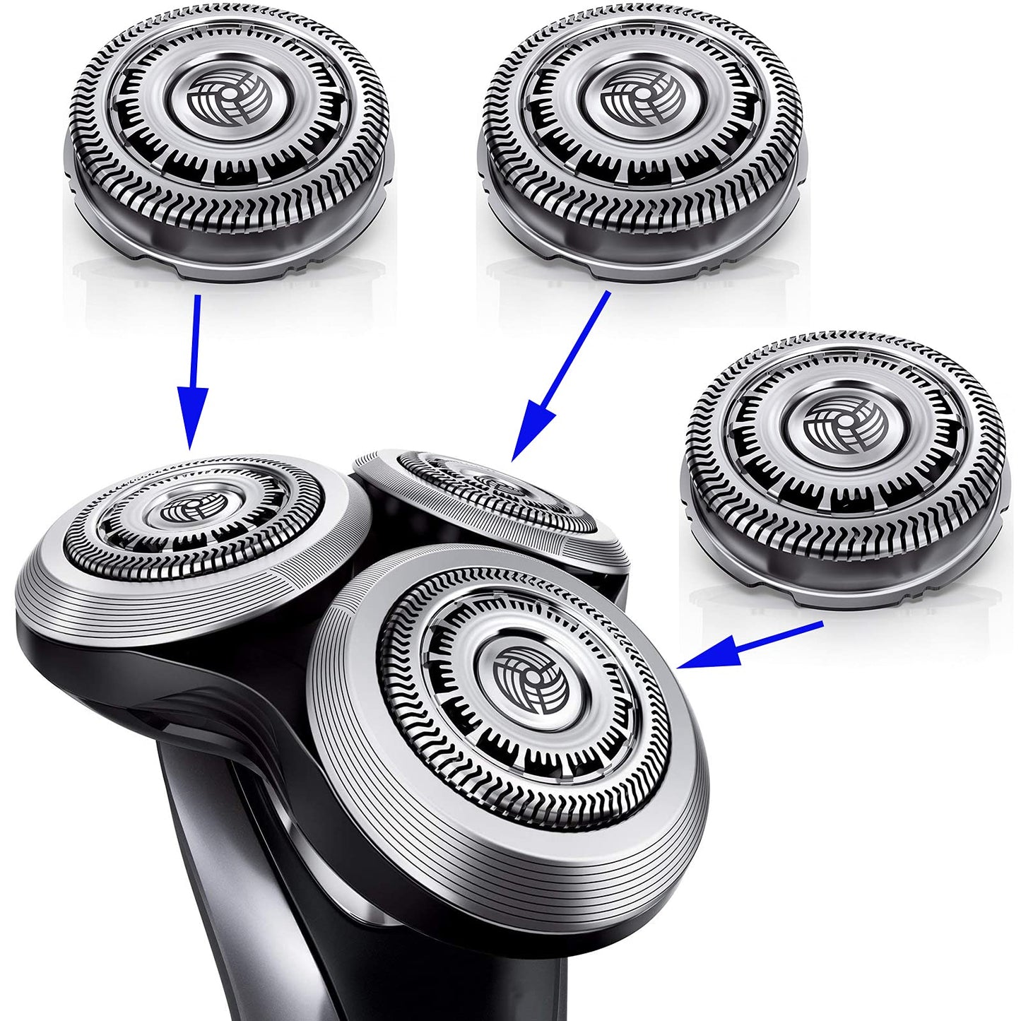 SH90 Replacement Heads Compatible with Philips Norelco Shaver Series 9000 Series 8950