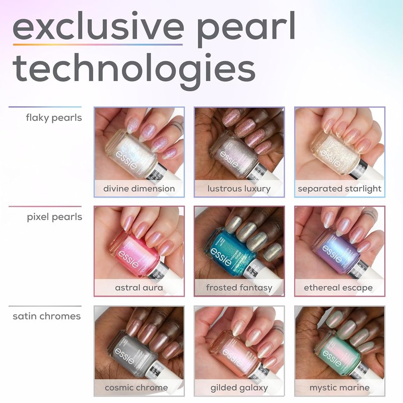 Essie Nail Art Studio Pearl Purple Polish - Vegan Lustrous Luxury, 0.46 Fl Oz