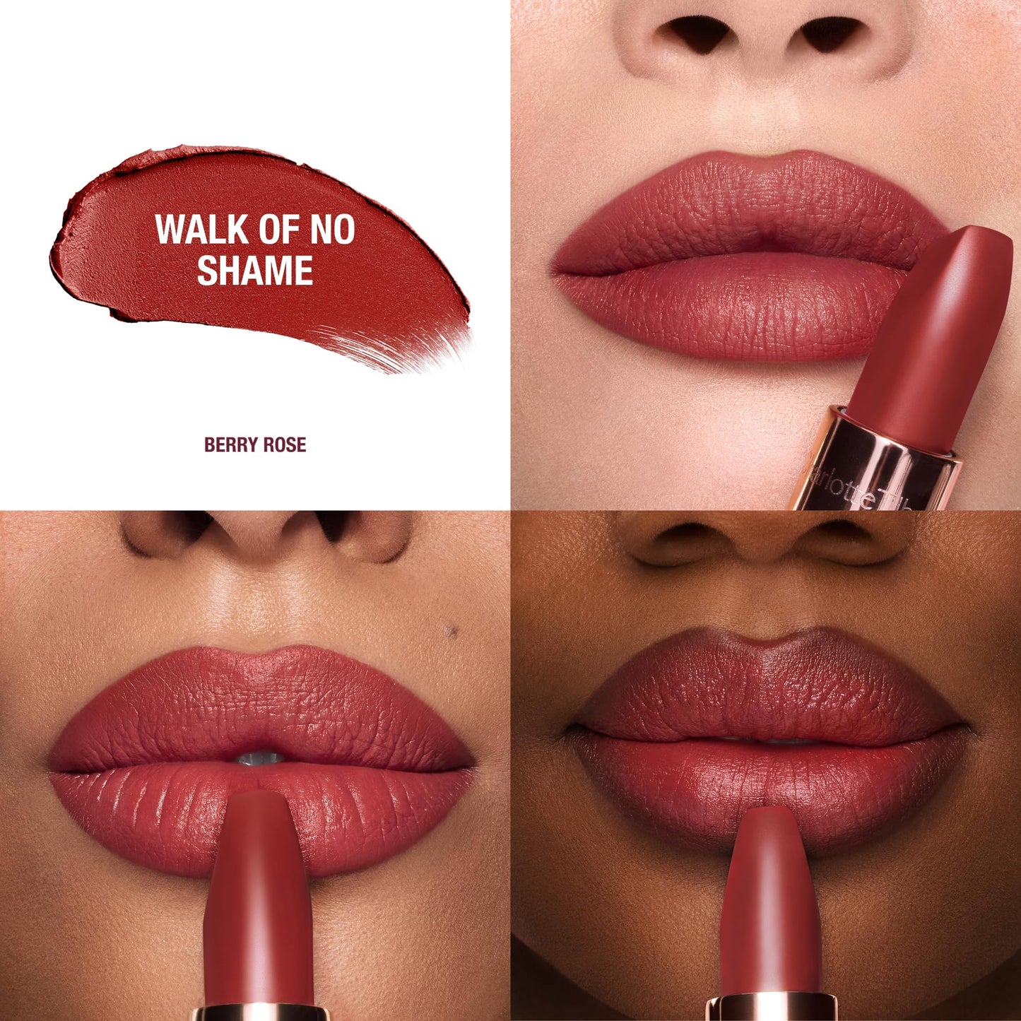 Charlotte Tilbury Matte Revolution Lipstick - Long Lasting, Matte Lipstick with Buildable Color & Lip-Loving Ingredients - Creamy, Easy to Blend Formula - Walk Of No Shame