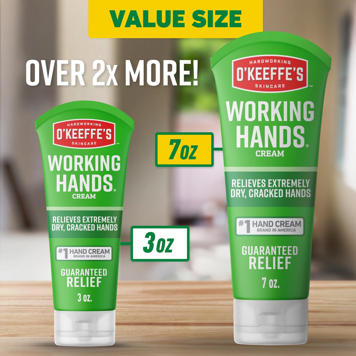 O'Keeffe's Working Hands Hand Cream for Extreme Dryness, 7 oz Tube, 2-Pack