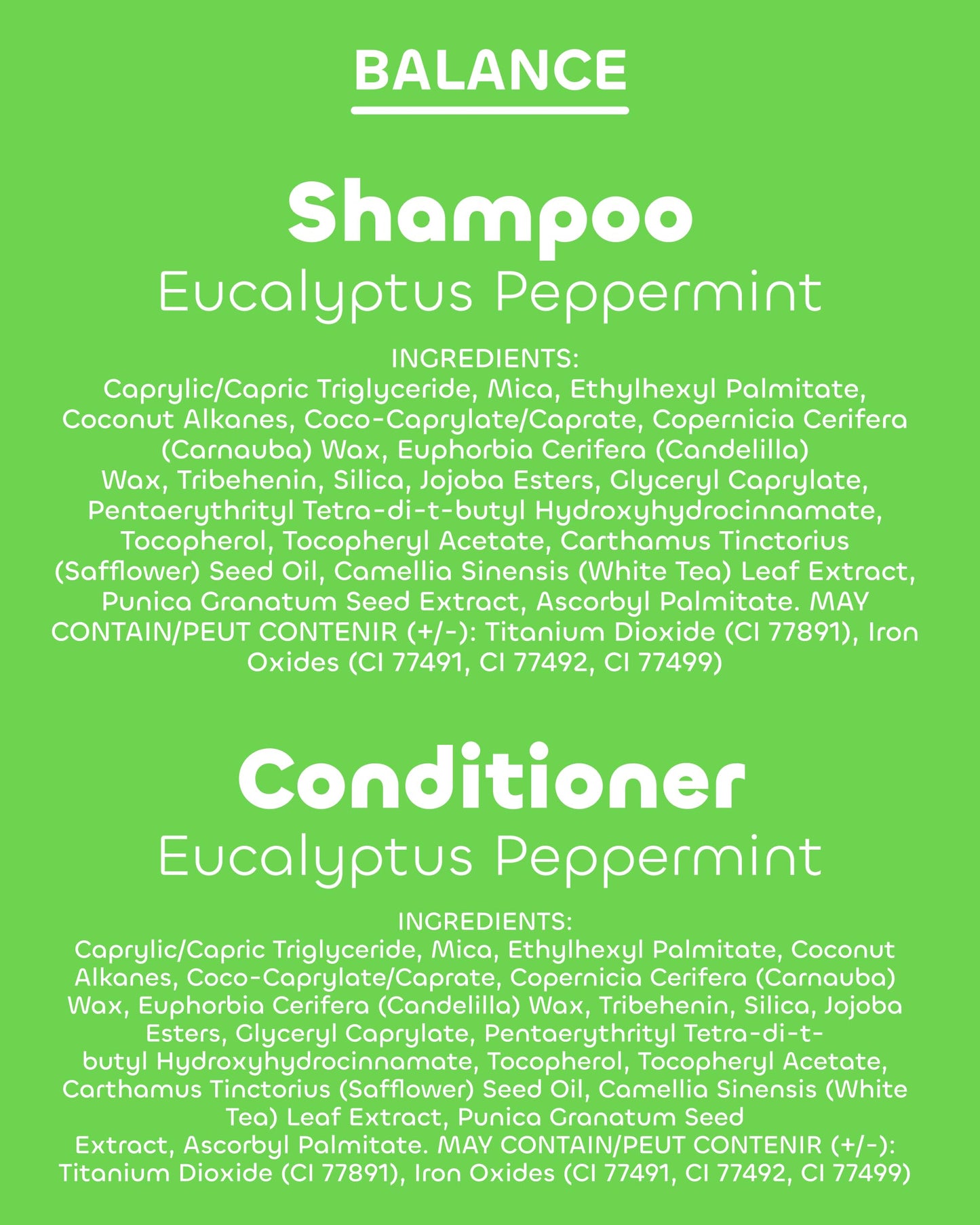 Seaweed Bath Co. Balance Shampoo and Conditioner Set - Eucalyptus Peppermint - Nourishing Hair Care with Vitamin E, Argan Oil, Coconut Oil - For Normal to Oily Hair - 12 oz (Pack of 2)
