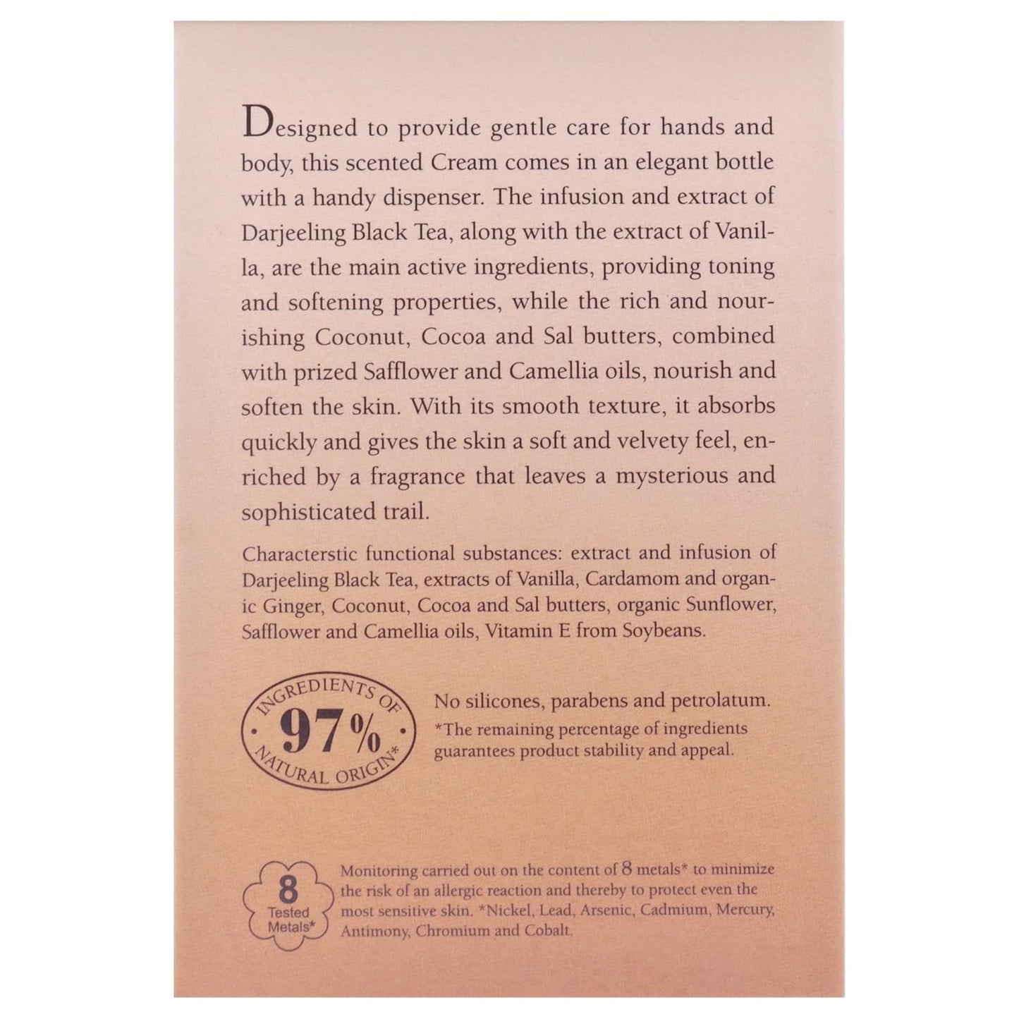 LErbolario Black Tea Body & Hand Cream - Hydrating Unisex Lotion | 8.4 oz