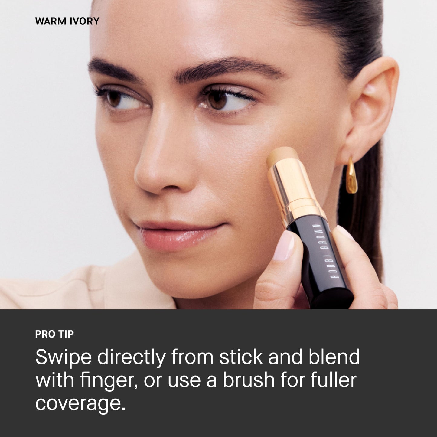 Bobbi Brown Skin Foundation Stick | Portable & Creamy with Medium-to-Full Coverage for Even-Toned Skin, 0.31 Ounce, Neutral Honey N-060
