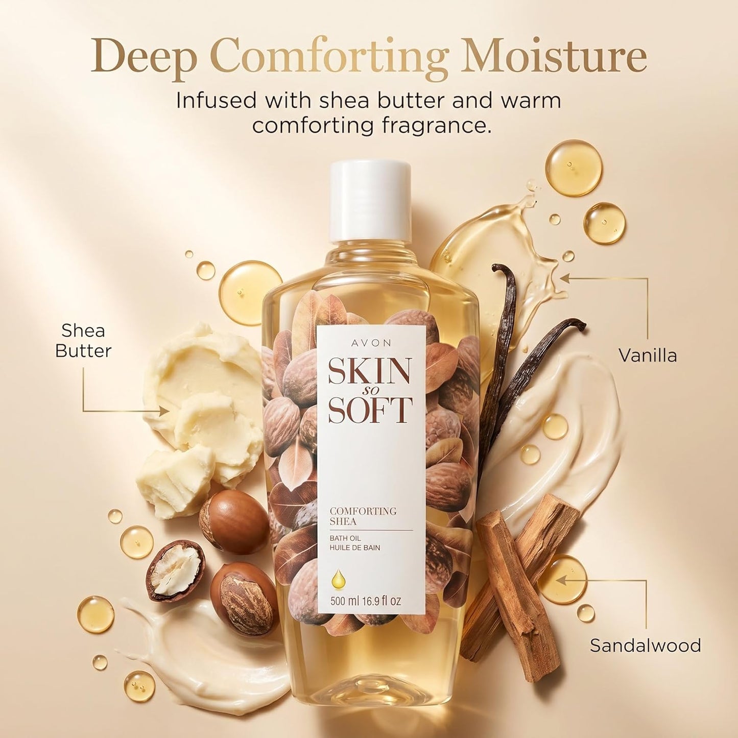 Radiant Moisture Bath Oil - Argan Oil & Silk Proteins | 25 fl oz | Softens & Hydrates Skin - Peony Musk Scent