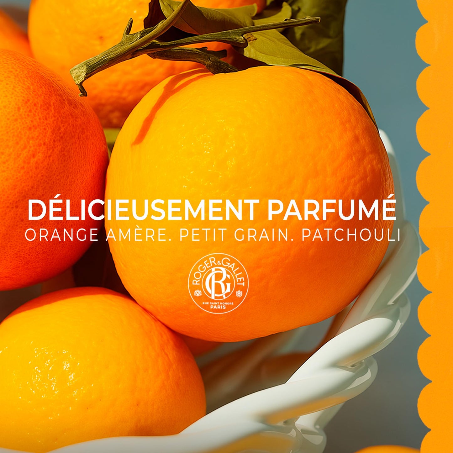 ROGER & GALLET Perfumed Soap Bar – French-Milled Gentle Cleansing Soap with Citrus & Aromatic Fragrance, 99% Natural Origin Ingredients (Bois D'Orange | 3 Pack x 3.5 oz)