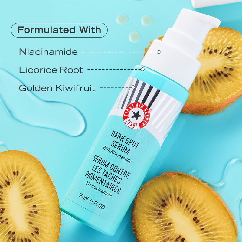 First Aid Beauty - Dark Spot Serum with Niacinamide, Helps Reduce Look of Dark Spots, Sun Spots, Hyperpigmentation, Discoloration & Post-acne marks, Non-Comedogenic, Safe for Sensitive Skin, 1 oz