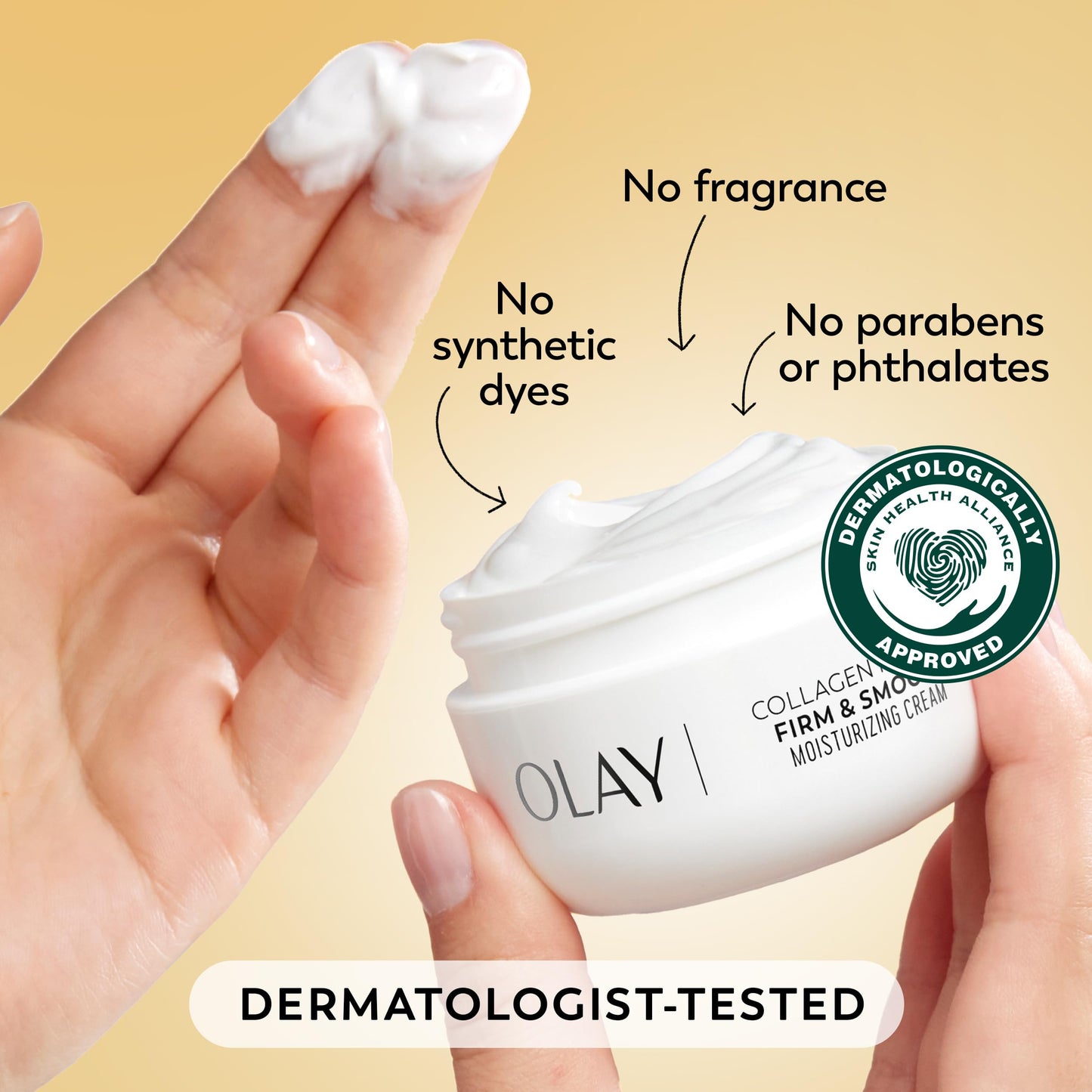 Olay Regenerist Radiance Collagen Peptide Face Moisturizer, Firming and Smoothing Anti Aging Face Cream, Fragrance Free Daily Facial Moisturizer for Hydration, Elasticity, and Wrinkle Appearance, 2 Oz