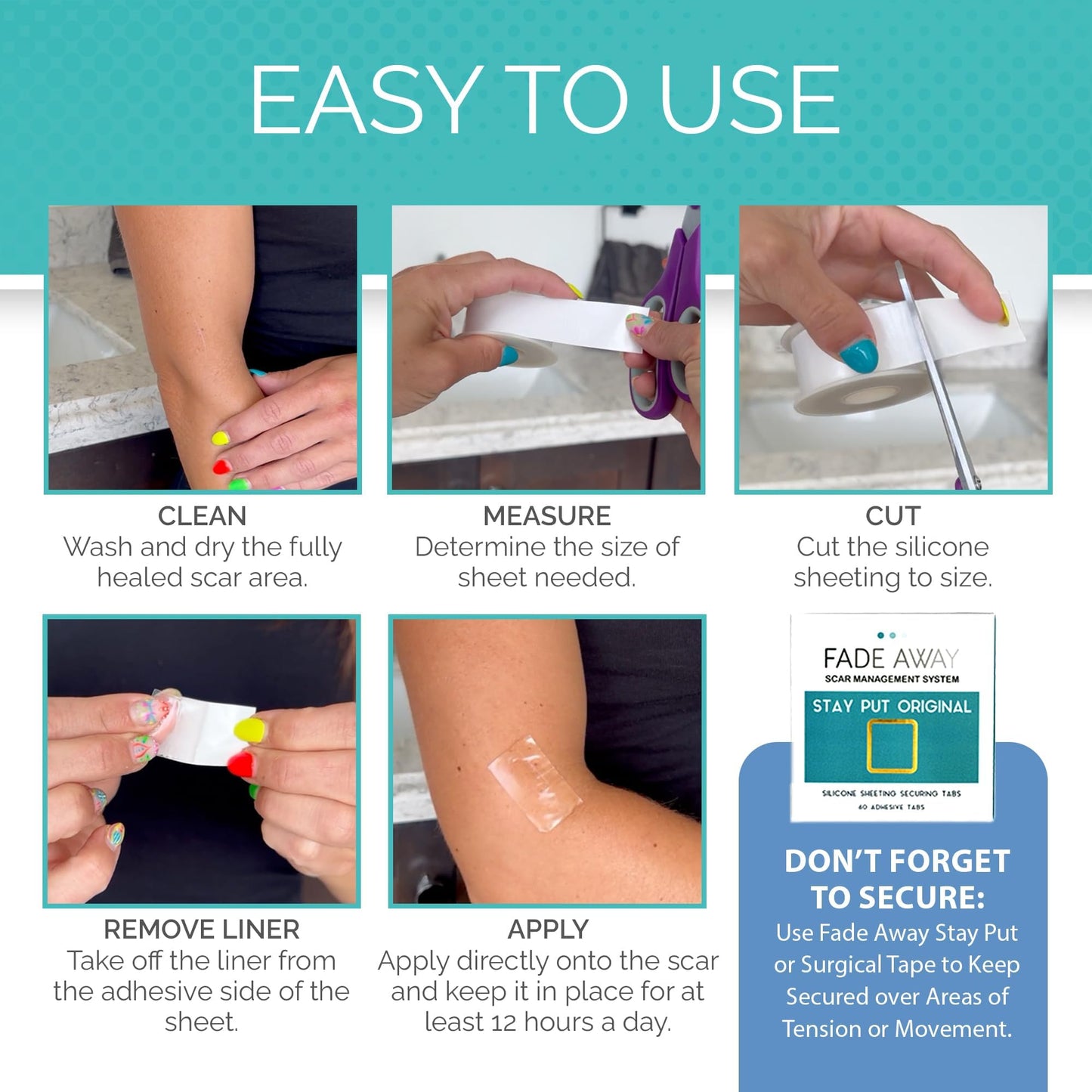 Clinically Proven Silicone Scar Sheets – Medical Grade Tape for Surgery, C-Section, Keloids & Tummy Tuck Scars