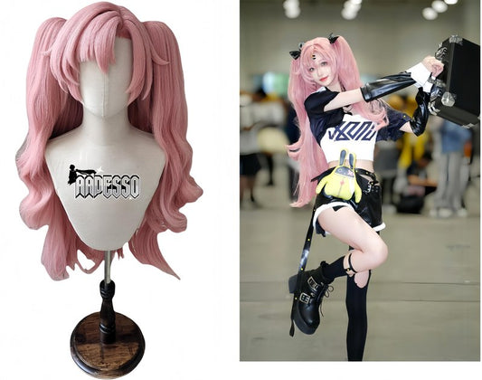 Aadesso Nicole Demara wig for anime game ZZZ Long Pink Wig with wig cap