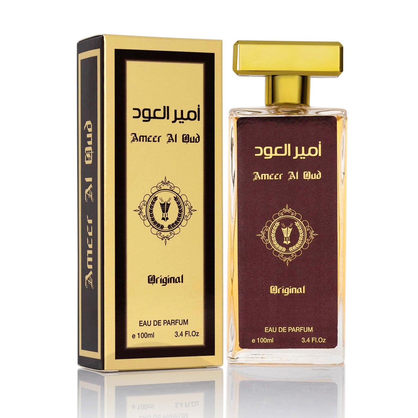 Ameer Al Oud for Men & Women - Wood, Oriental Earthy Fragrance - Top Notes of Agarwood, Vanilla & Sweet Sugar - Base Scents of Sandalwood & Herbal - Free of Paraben - Elegant 100ml Bottle