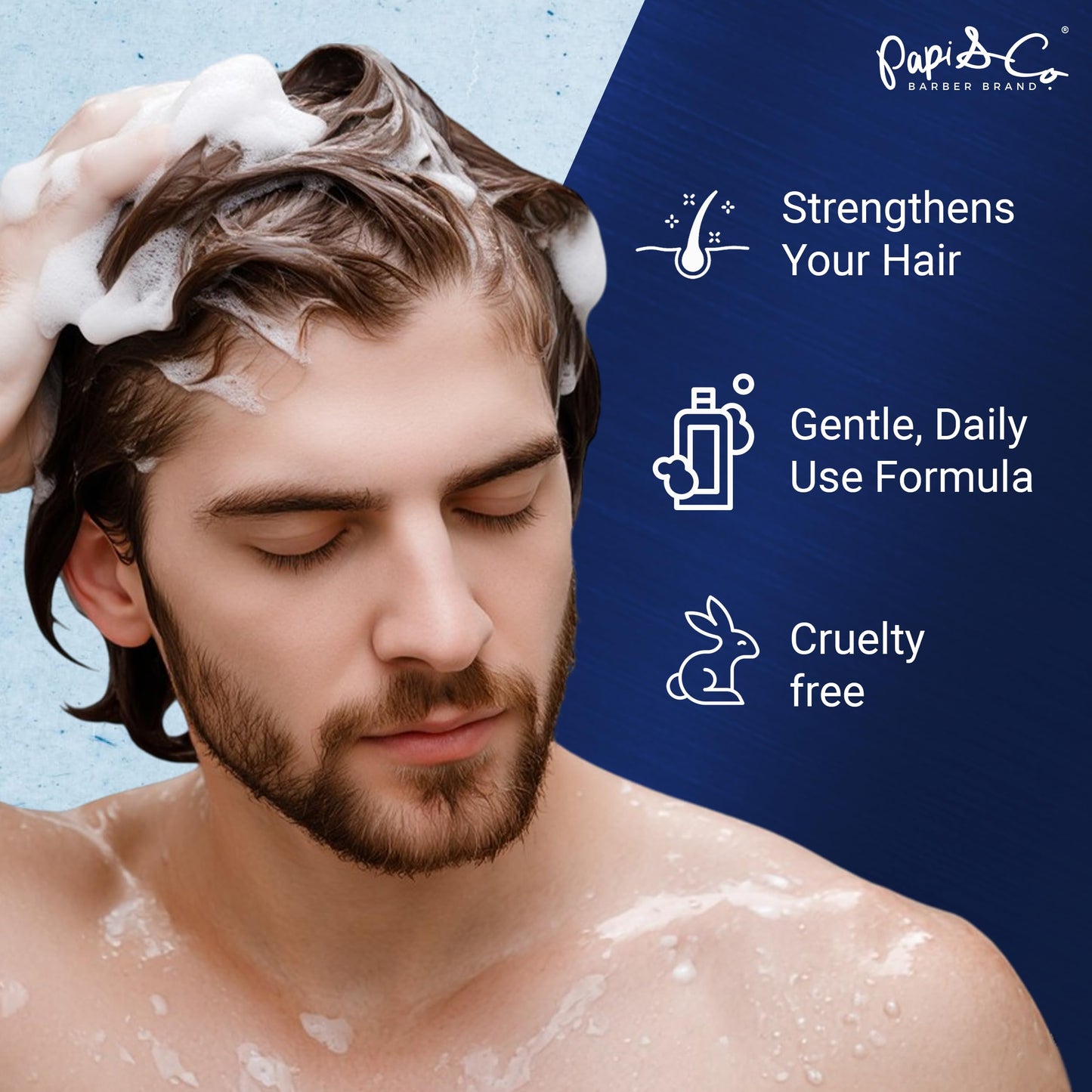 Papi & Co. - Revitalizing Tea Tree Anti Hair Loss Shampoo, Hair Regrowth for Men, Tea Tree Oil Men’s Shampoo with Natural Oil Extracts, 985 mL