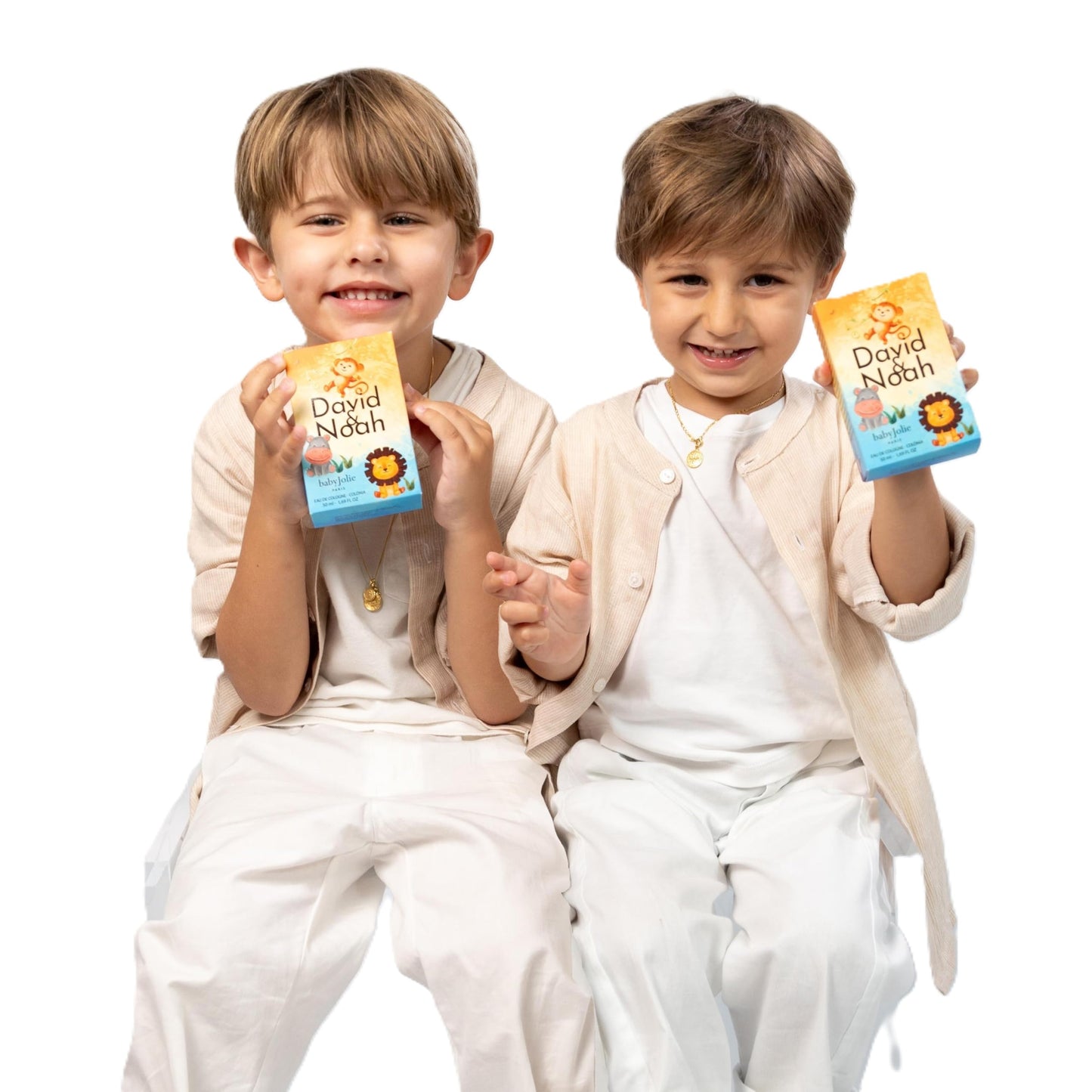 Baby Jolie David & Noah Kids Eau de Cologne – Light Fragrance for Children & Toddlers, Gentle Daily Scent, Fresh Fruity Notes, 1.69oz