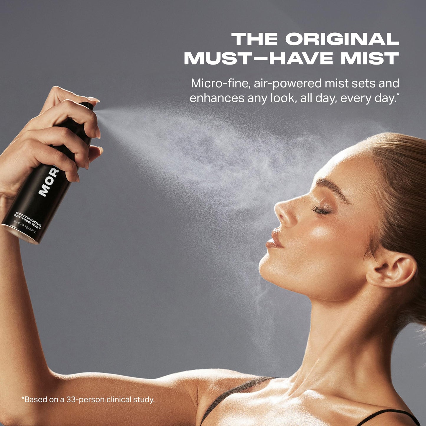 Morphe Continuous Setting Mist - Micro-Fine Makeup Setting Spray with a Natural Radiant Finish - Helps Makeup Resist Caking or Fading & Increases Wear of Foundation (2 Count, 2.8 fl oz)