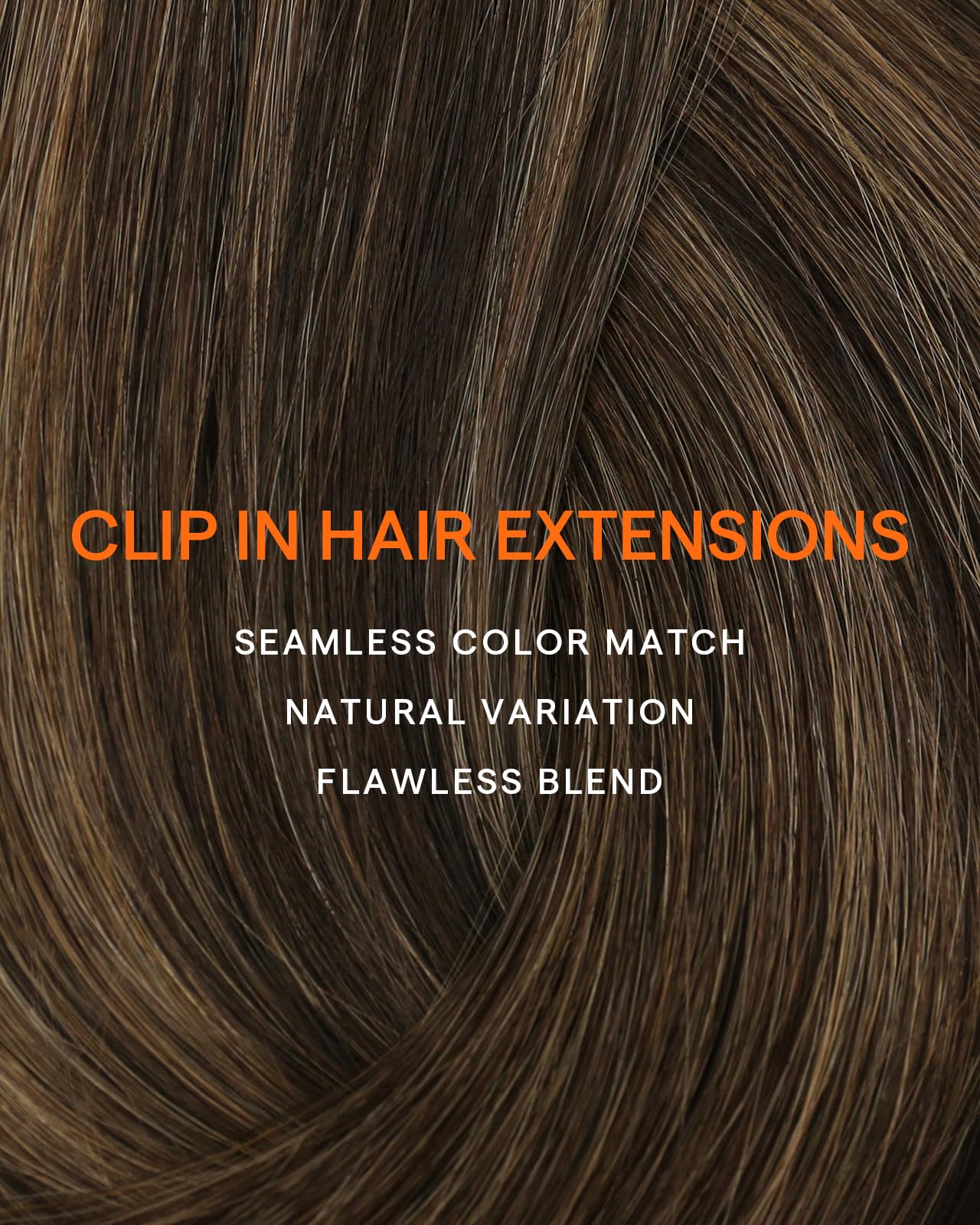 Full Shine Clip in Hair Extensions Human Hair Balayage, 12 Inch 95g