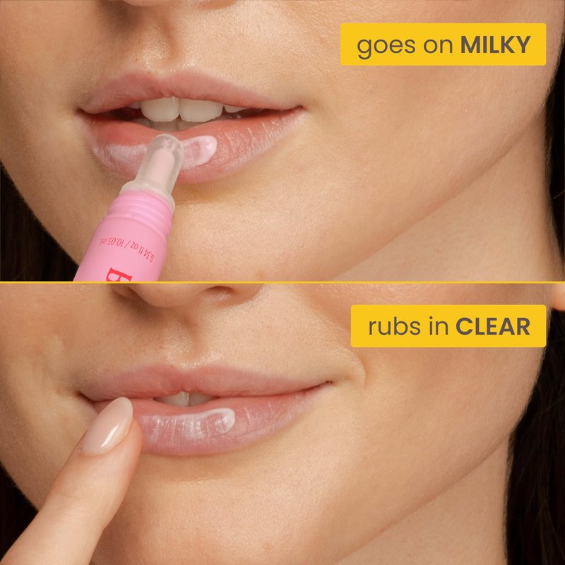 Burt’s Bees Lip Milk, Daily Lip Moisturizer, Sweet Strawberry, Vitamin Enriched Moisturizing Lip Balm with Almond Milk and Jojoba Oil, Hydrating for Softer Lips, 1 Tube, 0.34 Fl Oz
